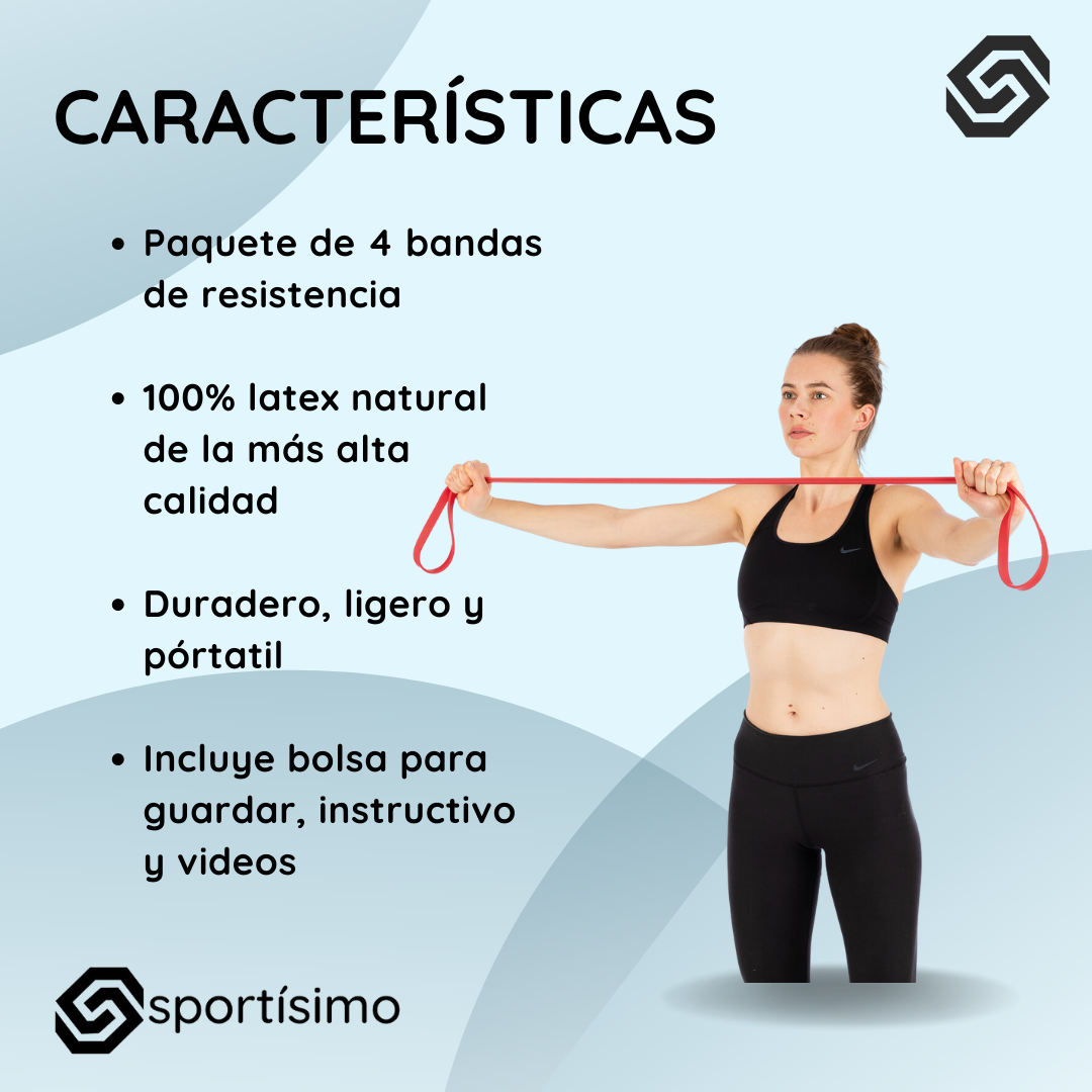 Set 4 Ligas De Resistencia Pull Ups