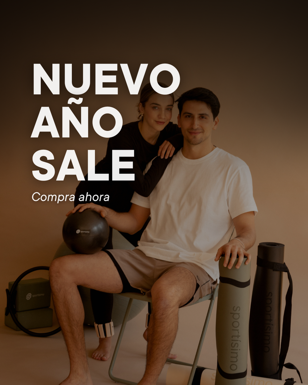Set de fitness Sportisimo con accesorios para yoga y pilates, equipo de entrenamiento funcional para uso diario en México.